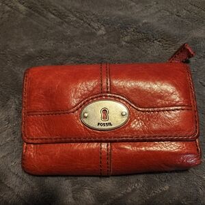 Fossil Red Leather Wallet